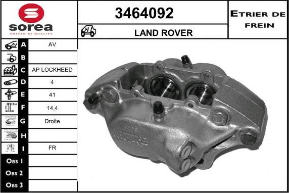 Sera 3464092 - Étrier de frein cwaw.fr