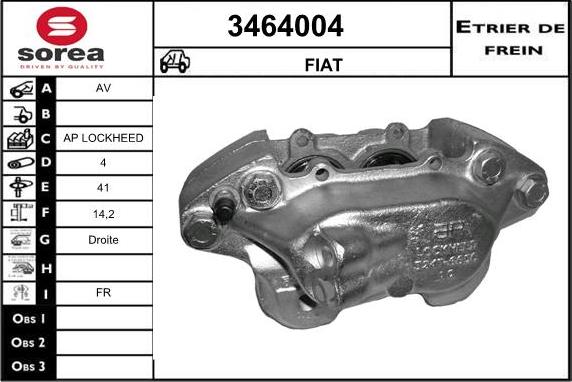 Sera 3464004 - Étrier de frein cwaw.fr