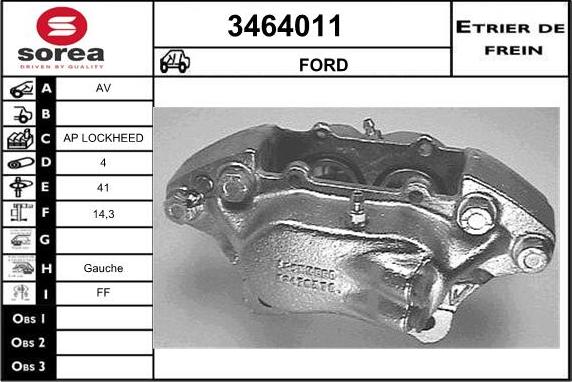 Sera 3464011 - Étrier de frein cwaw.fr