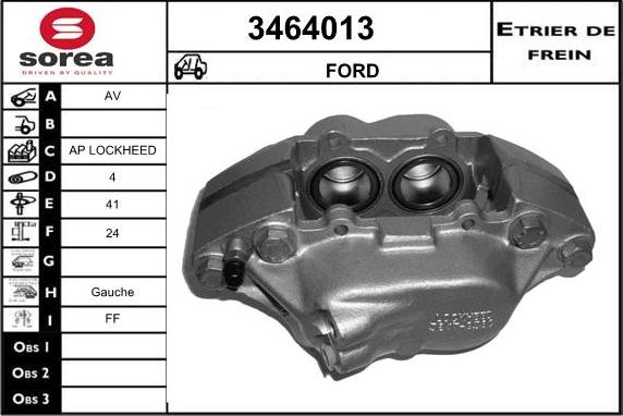 Sera 3464013 - Étrier de frein cwaw.fr