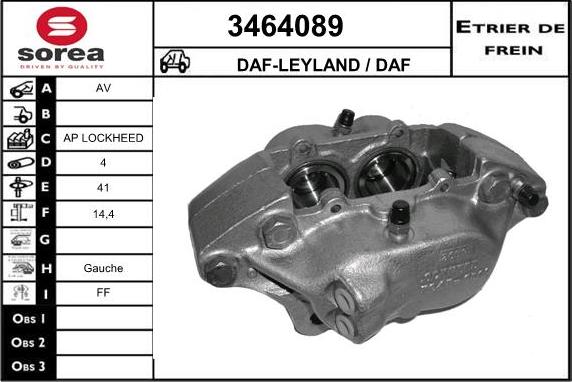 Sera 3464089 - Étrier de frein cwaw.fr