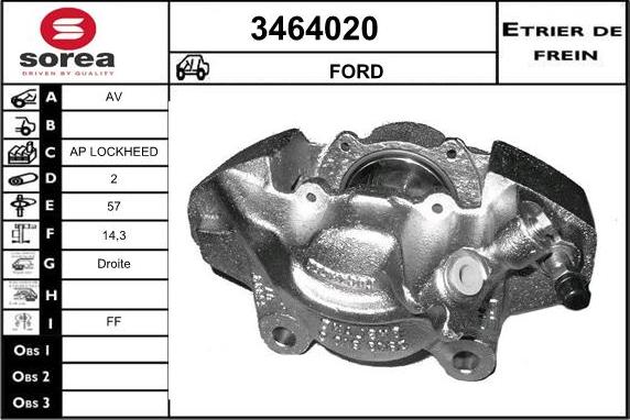 Sera 3464020 - Étrier de frein cwaw.fr