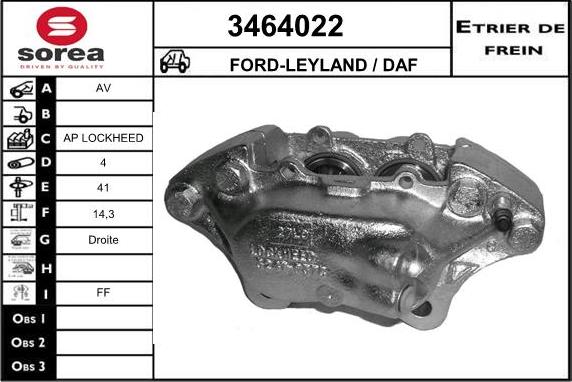 Sera 3464022 - Étrier de frein cwaw.fr