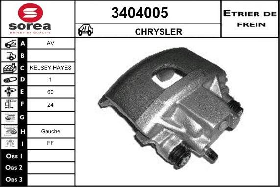 Sera 3404005 - Étrier de frein cwaw.fr