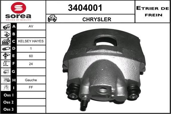 Sera 3404001 - Étrier de frein cwaw.fr