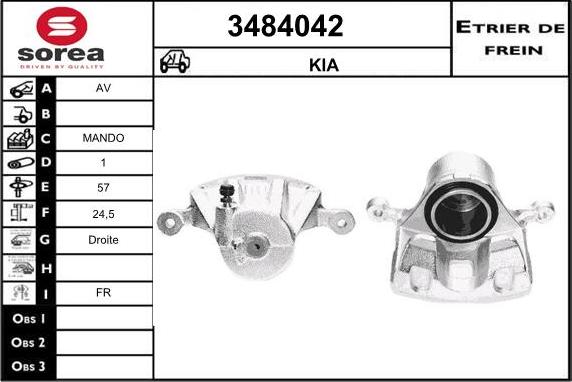 Sera 3484042 - Étrier de frein cwaw.fr