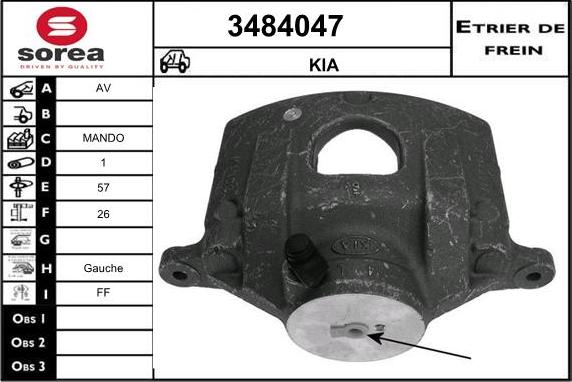 Sera 3484047 - Étrier de frein cwaw.fr