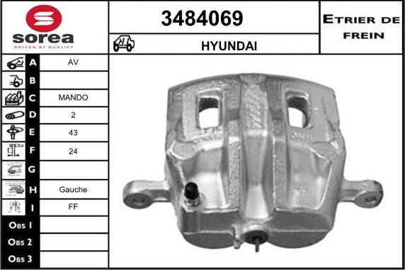 Sera 3484069 - Étrier de frein cwaw.fr