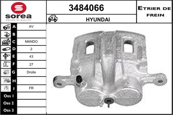 Sera 3484066 - Étrier de frein cwaw.fr