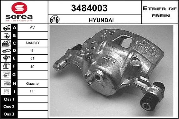 Sera 3484003 - Étrier de frein cwaw.fr