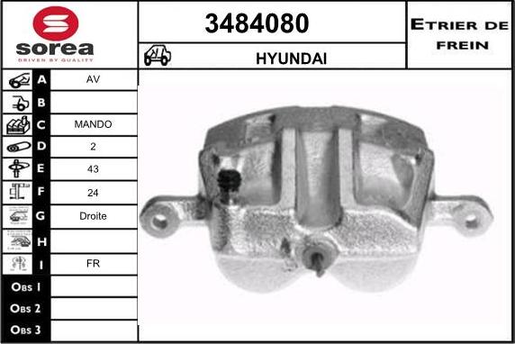 Sera 3484080 - Étrier de frein cwaw.fr