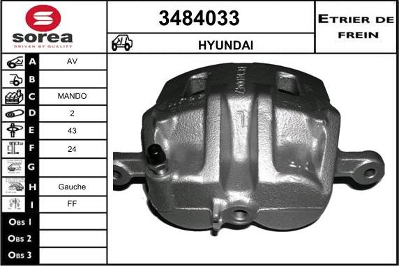 Sera 3484033 - Étrier de frein cwaw.fr