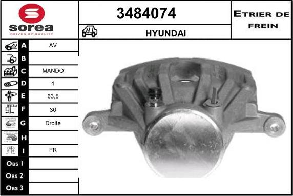 Sera 3484074 - Étrier de frein cwaw.fr