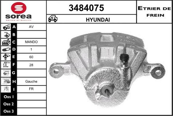 Sera 3484075 - Étrier de frein cwaw.fr