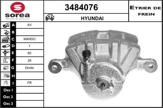 Sera 3484076 - Étrier de frein cwaw.fr