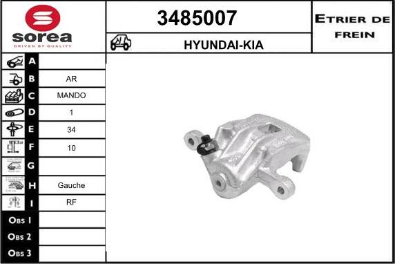 Sera 3485007 - Étrier de frein cwaw.fr