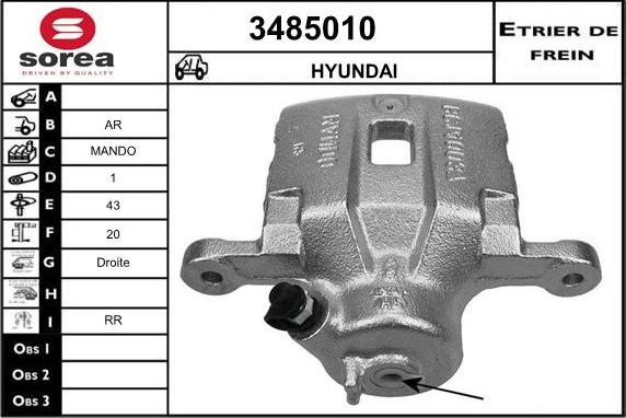 Sera 3485010 - Étrier de frein cwaw.fr