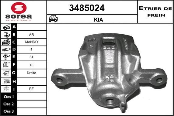 Sera 3485024 - Étrier de frein cwaw.fr