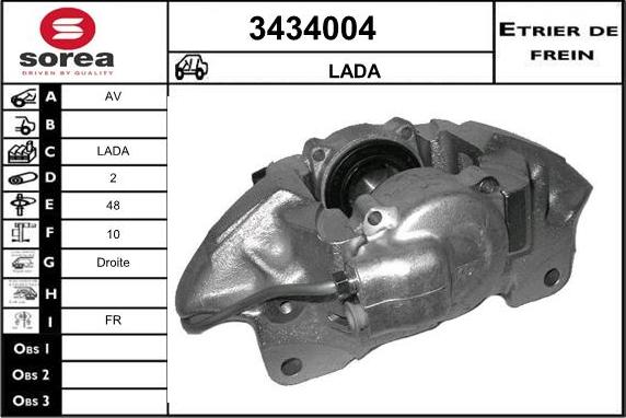 Sera 3434004 - Étrier de frein cwaw.fr