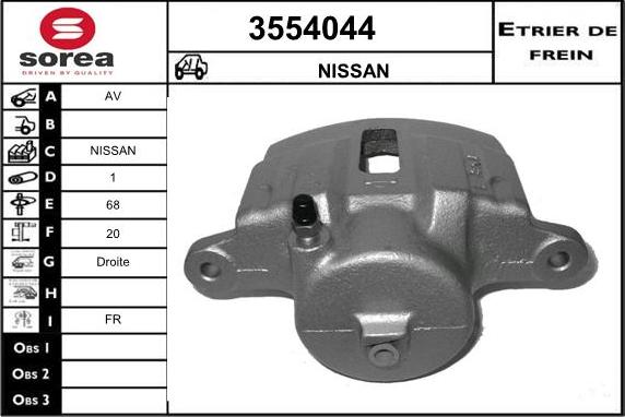 Sera 3554044 - Étrier de frein cwaw.fr