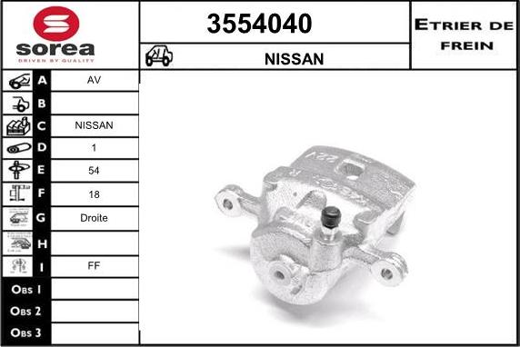 Sera 3554040 - Étrier de frein cwaw.fr