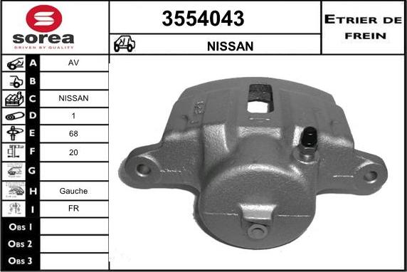 Sera 3554043 - Étrier de frein cwaw.fr