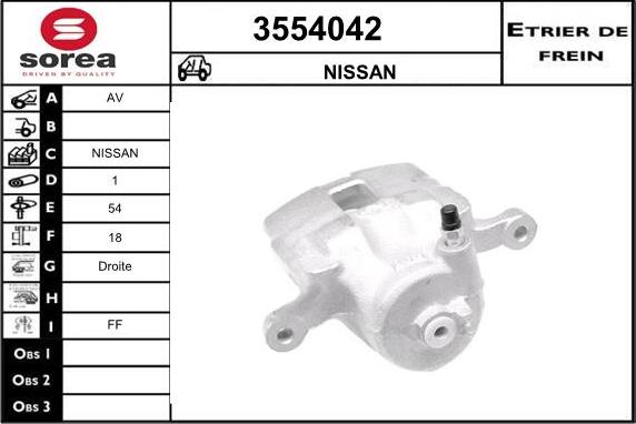 Sera 3554042 - Étrier de frein cwaw.fr