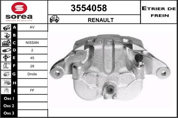 Sera 3554058 - Étrier de frein cwaw.fr