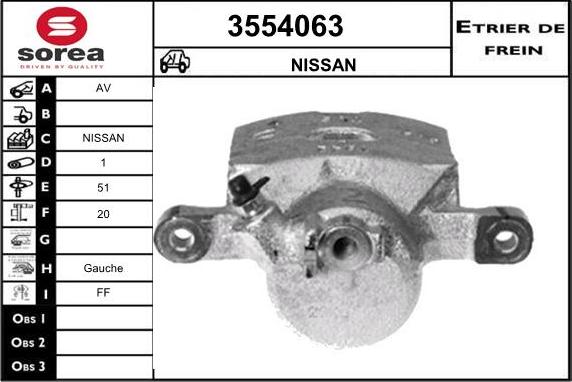 Sera 3554063 - Étrier de frein cwaw.fr