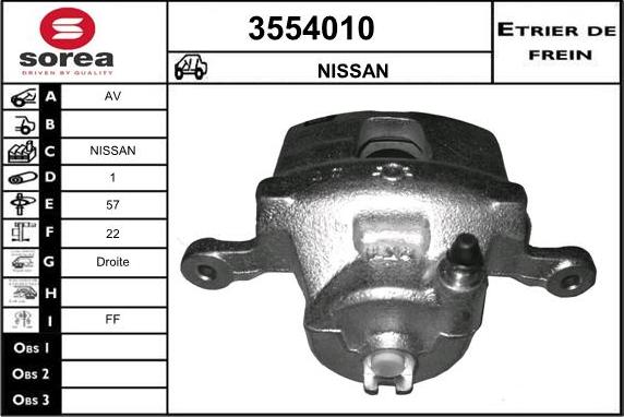 Sera 3554010 - Étrier de frein cwaw.fr