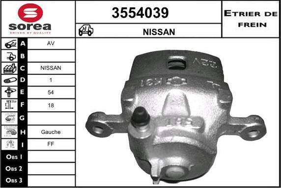 Sera 3554039 - Étrier de frein cwaw.fr