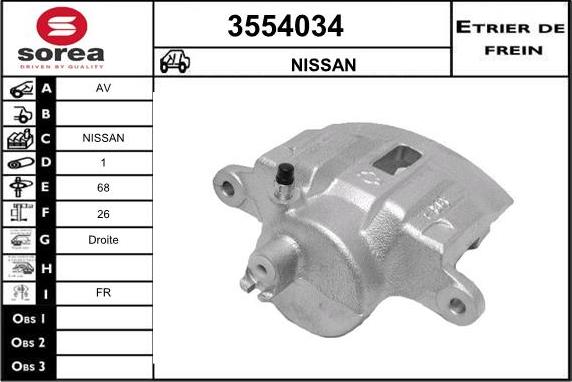 Sera 3554034 - Étrier de frein cwaw.fr