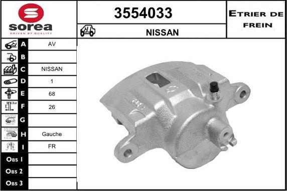 Sera 3554033 - Étrier de frein cwaw.fr