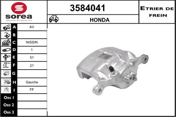 Sera 3584041 - Étrier de frein cwaw.fr