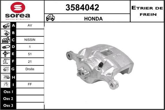 Sera 3584042 - Étrier de frein cwaw.fr