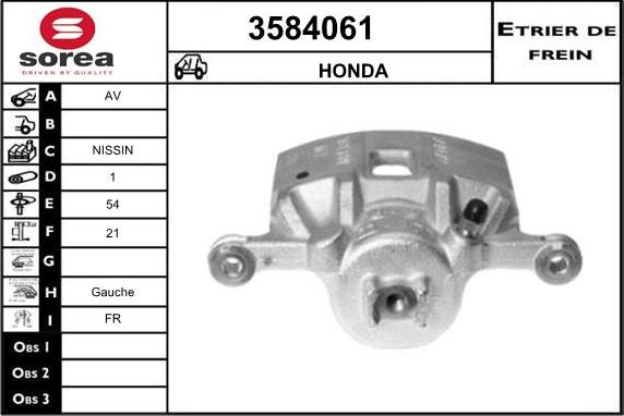 Sera 3584061 - Étrier de frein cwaw.fr