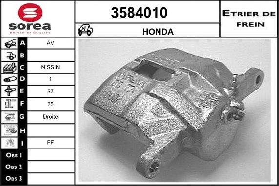 Sera 3584010 - Étrier de frein cwaw.fr