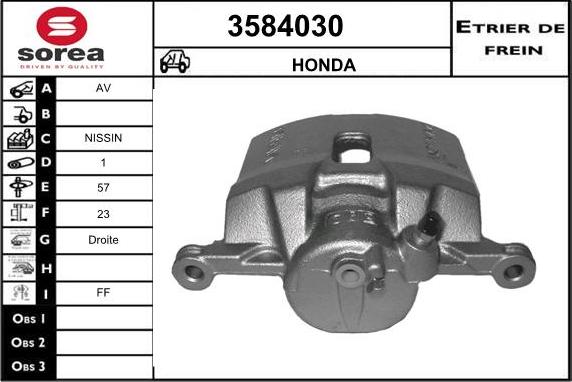 Sera 3584030 - Étrier de frein cwaw.fr