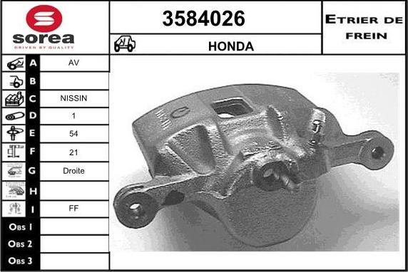 Sera 3584026 - Étrier de frein cwaw.fr