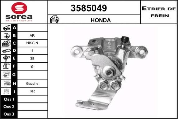 Sera 3585049 - Étrier de frein cwaw.fr