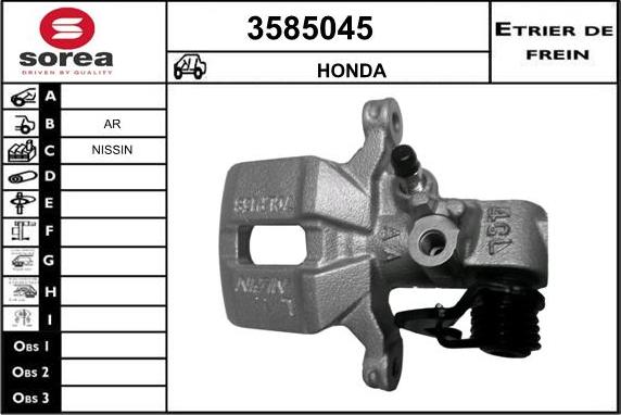 Sera 3585045 - Étrier de frein cwaw.fr