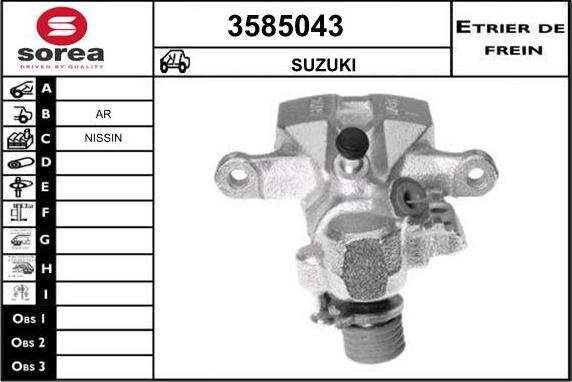 Sera 3585043 - Étrier de frein cwaw.fr