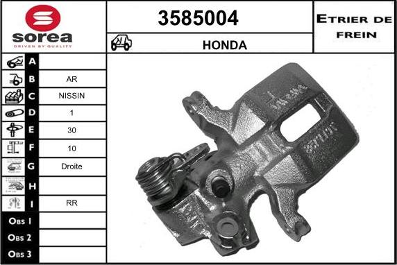 Sera 3585004 - Étrier de frein cwaw.fr