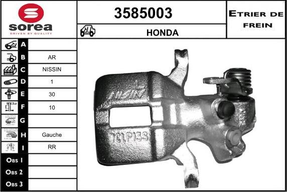 Sera 3585003 - Étrier de frein cwaw.fr