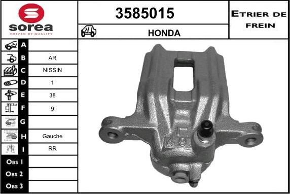 Sera 3585015 - Étrier de frein cwaw.fr