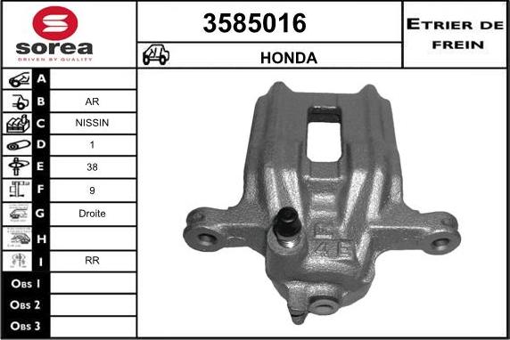 Sera 3585016 - Étrier de frein cwaw.fr