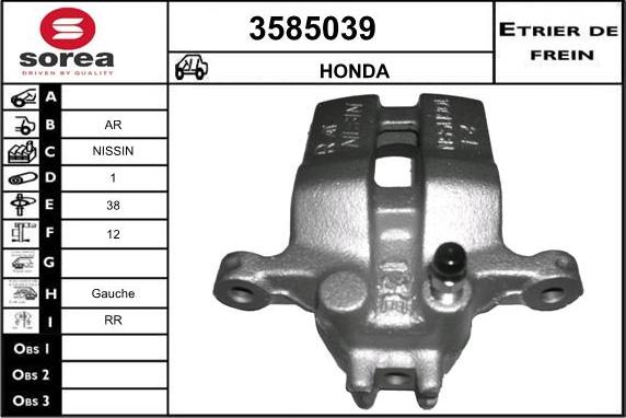 Sera 3585039 - Étrier de frein cwaw.fr