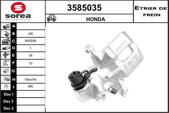 Sera 3585035 - Étrier de frein cwaw.fr