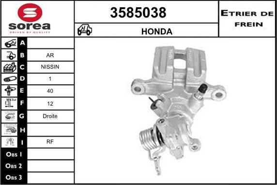 Sera 3585038 - Étrier de frein cwaw.fr