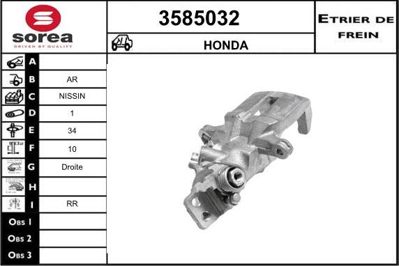 Sera 3585032 - Étrier de frein cwaw.fr